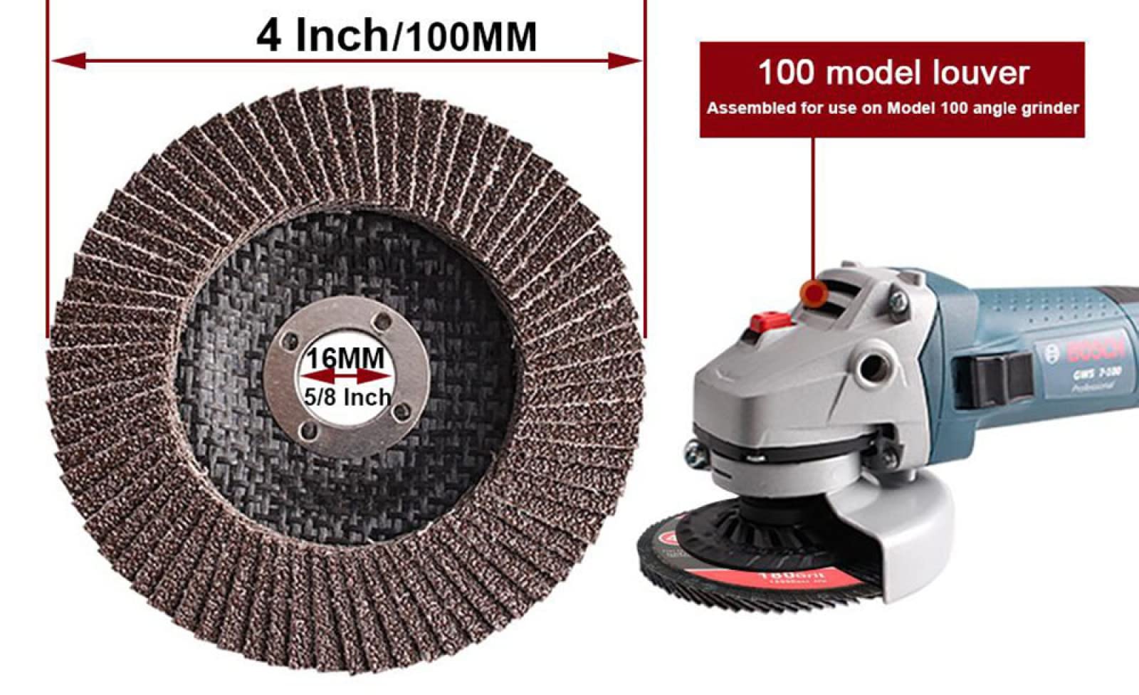 Disques à Lamelles 100 Mm Pour Meuleuse - Grains 60/80/120/240/320 - Pour Ponçage, Rouille, Métal - Bonne Durabilité