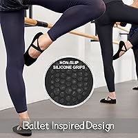 Vista 4 de Diu Life Paquete de 3 Calcetines de Pilates Yoga con Agarres para Mujeres, Antideslizantes, Entrenamiento, Pure Barre, Ballet, Danza, Calcetines