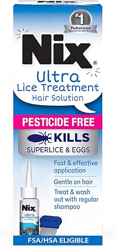 Miniatura 41 de Kit de tratamiento para piojos Nix para cabello y hogar, solución ultra para el cabello (3.4 fl oz), aerosol para matar chinches y piojos en el