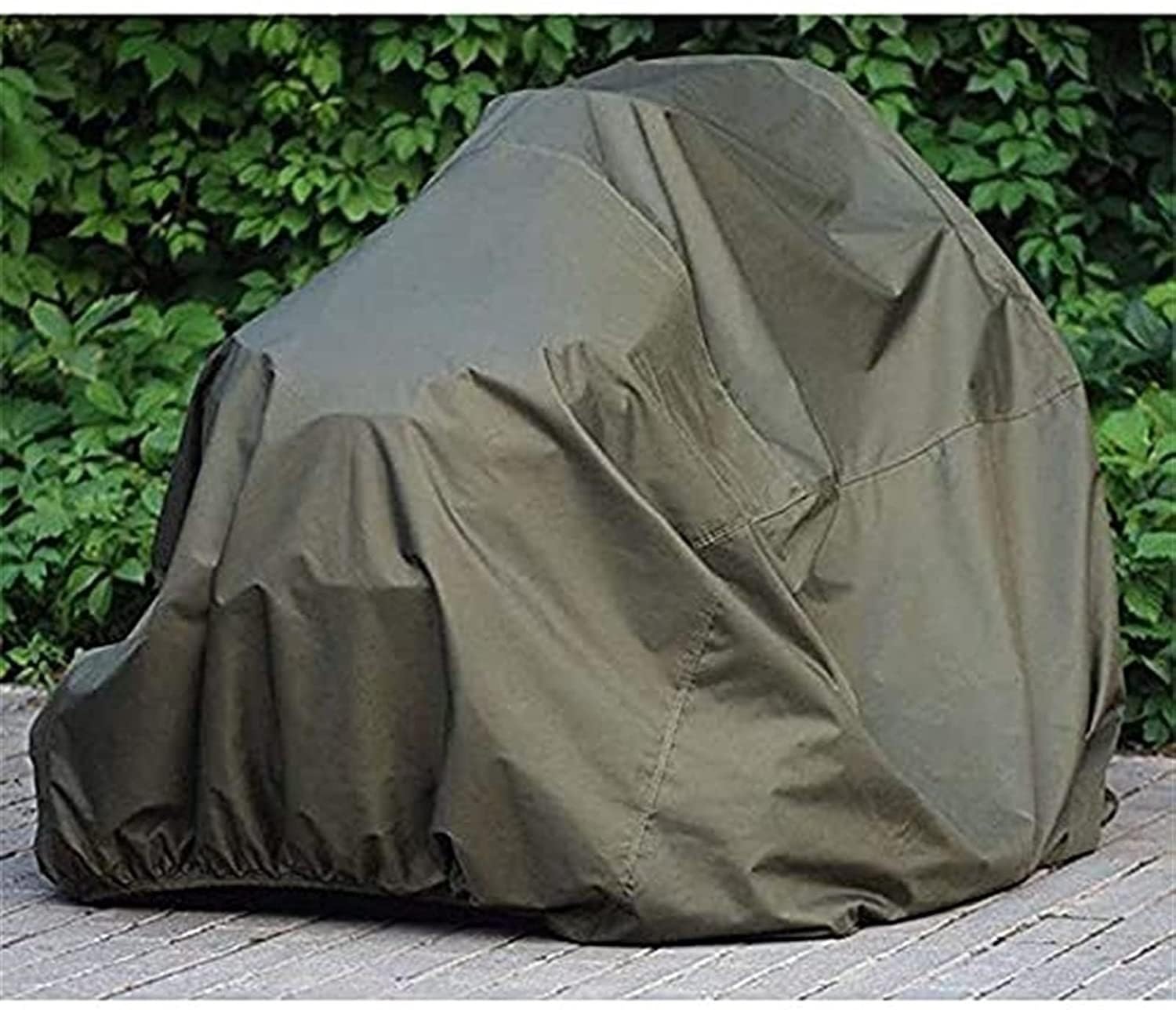 XXL - Cubierta impermeable para cortacésped de jardín, 210D, a prueba de polvo, resistente a los rayos UV, protección para tractor al aire libre con bolsa de almacenamiento, cubierta verde resistente