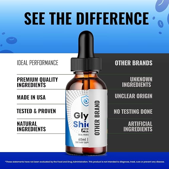 Glyco Shield Drops, Official GlycoShield Blood Formula Support Supplement - Maximum Strength, All Natural Formula to Maintain Overall Well Being & Healthy Energy, Premium GlycoShield Reviews (3 Pack)