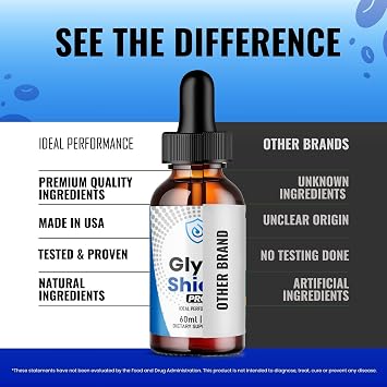 Glyco Shield Drops, Official GlycoShield Blood Formula Support Supplement - Maximum Strength, All Natural Formula to Maintain Overall Well Being & Healthy Energy, Premium GlycoShield Reviews (3 Pack)
