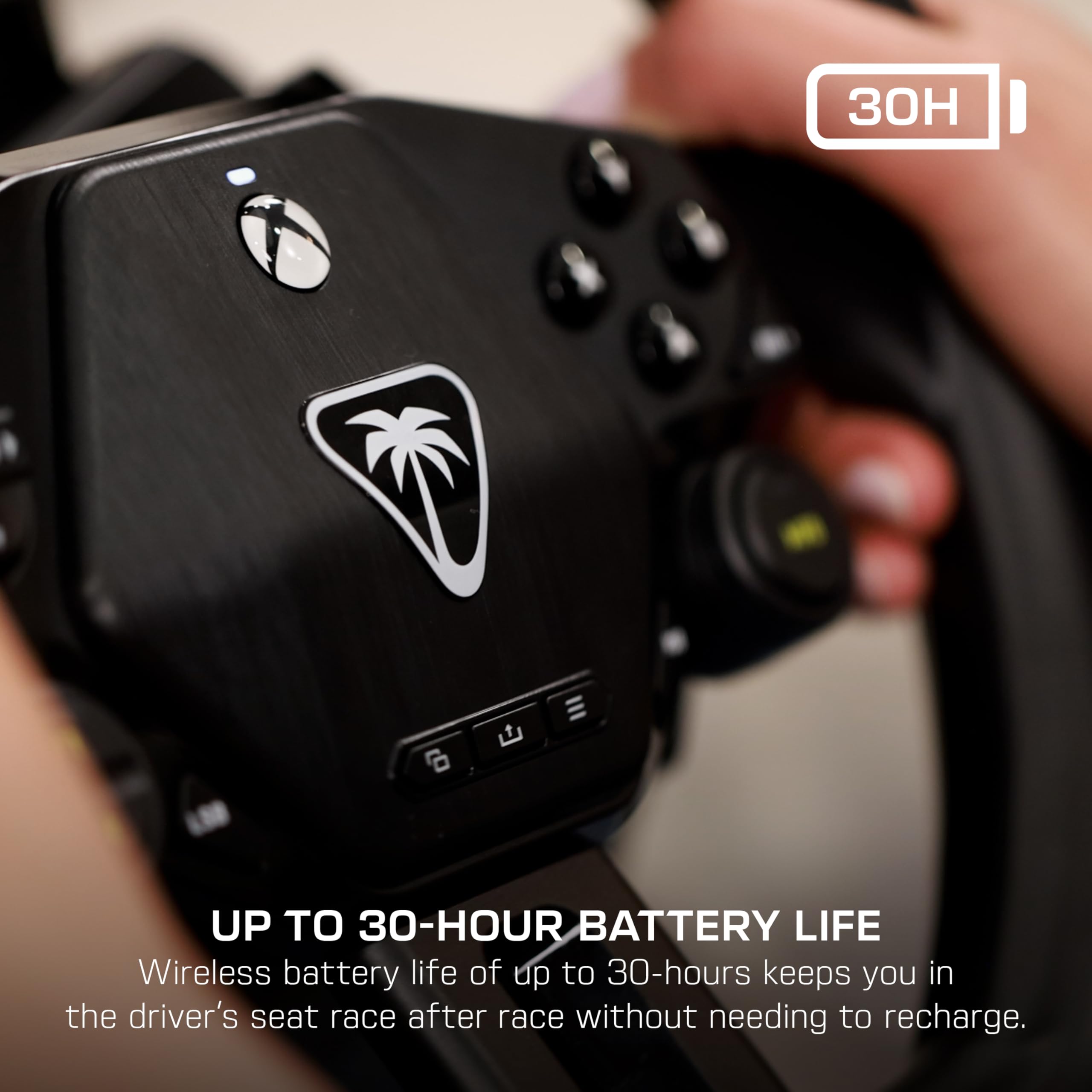 Turtle Beach Racer Sistema di volante wireless con licenza ufficiale per Xbox Series X|S, Xbox One e PC Windows - Connessione wireless stabile, fino a 30 ore di autonomia della batteria