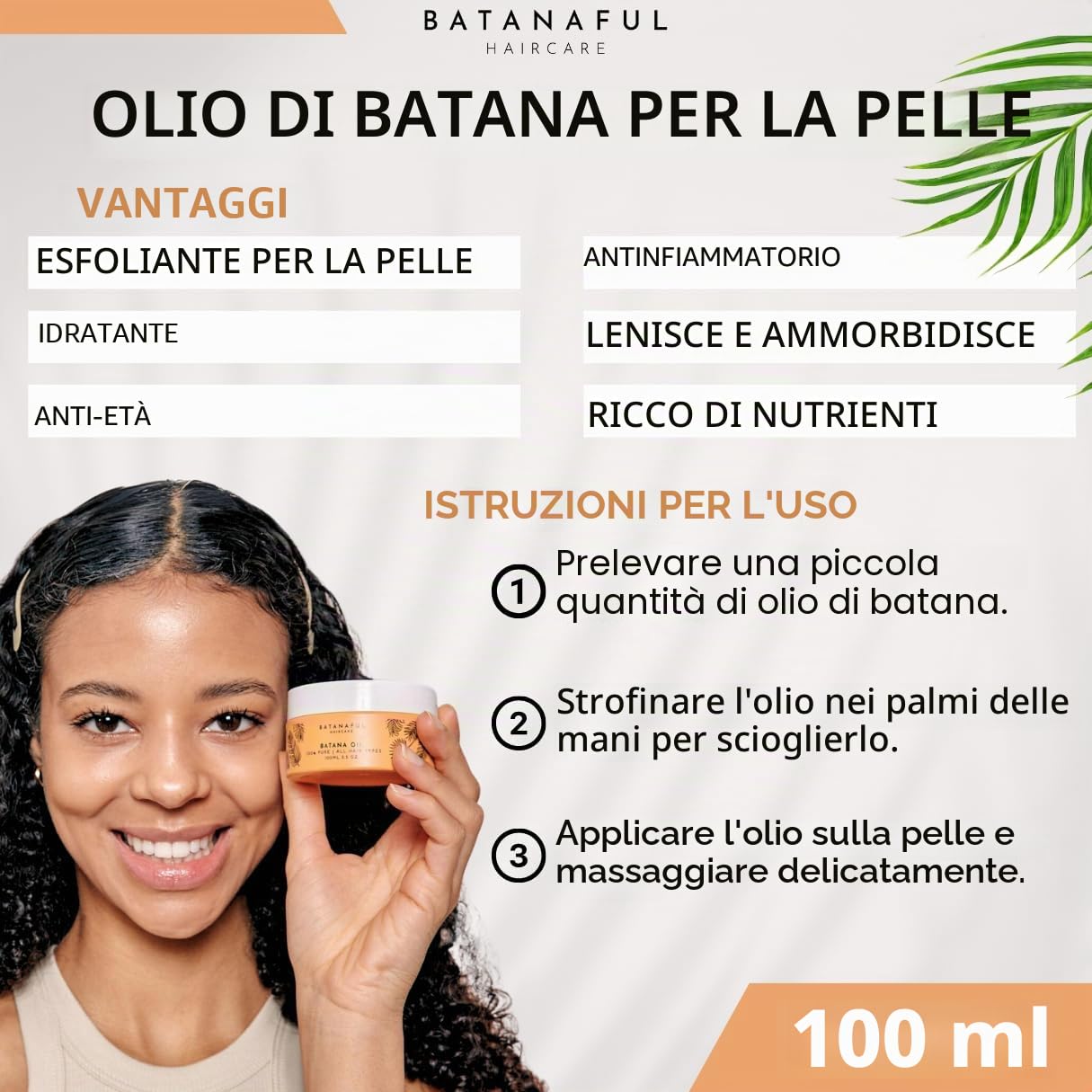 Olio di batana per la crescita dei capelli, 100% puro olio di batana dell'Honduras, per capelli diradati, secchi e danneggiati, certificato autentico, 100 ml