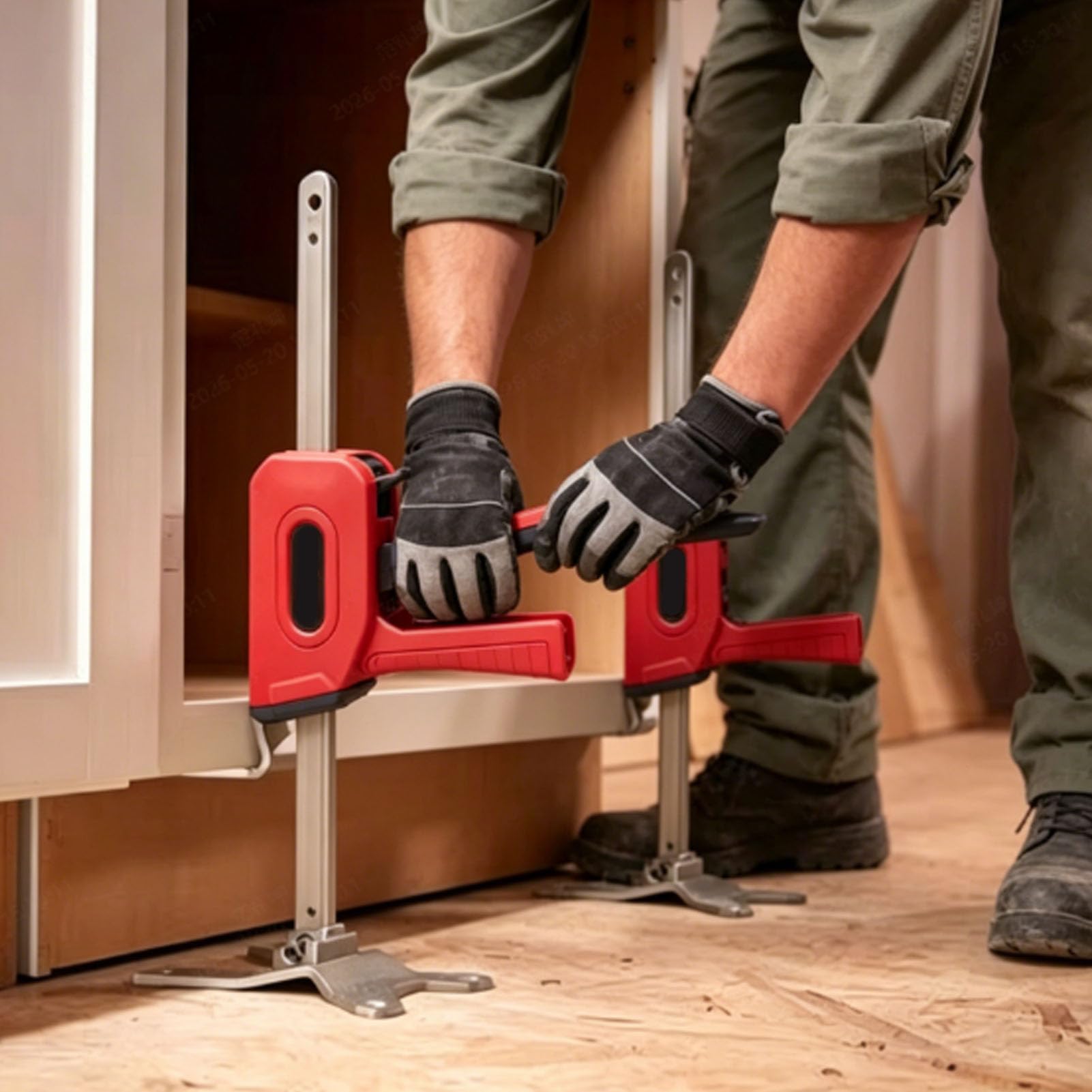 Sorandy 2 Stück Handhubwinden-Werkzeug, 150kg Belastung Schwerlast-Möbelheber, Manueller Schrank-Hebewerkzeug, Handbetätigtes Hubwerkzeug für Türen Holzbearbeitung Bauwesen