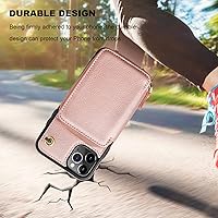 Vista 8 de Bocasal Funda tipo cartera cruzada para iPhone 11 Pro Max, funda de piel con bloqueo RFID y soporte para tarjetas, funda protectora con cremallera