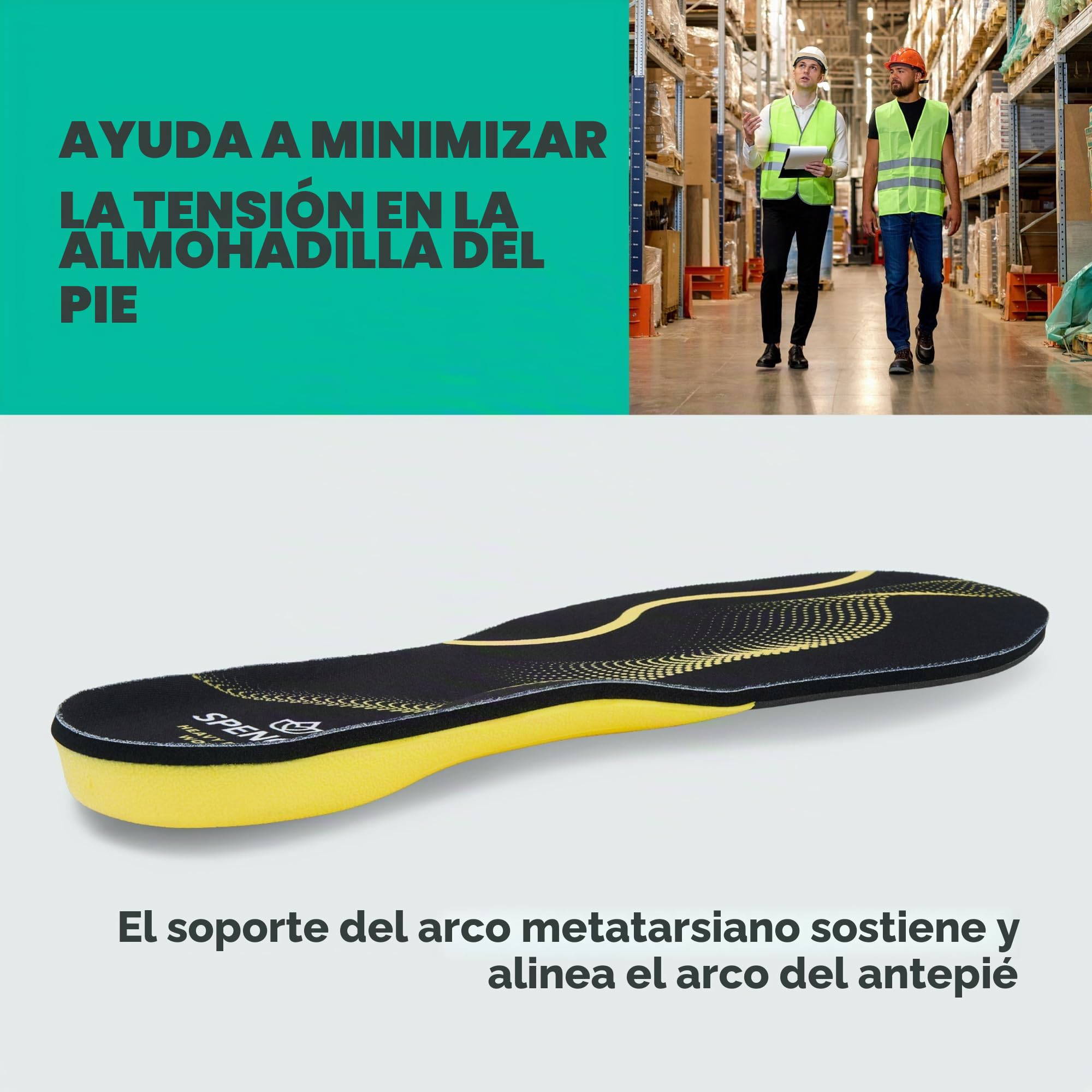 Spenco Polysorb - Plantilla para zapatos de confort y apoyo para todo el día, para mujer 11-12.5/hombre 10-11.5