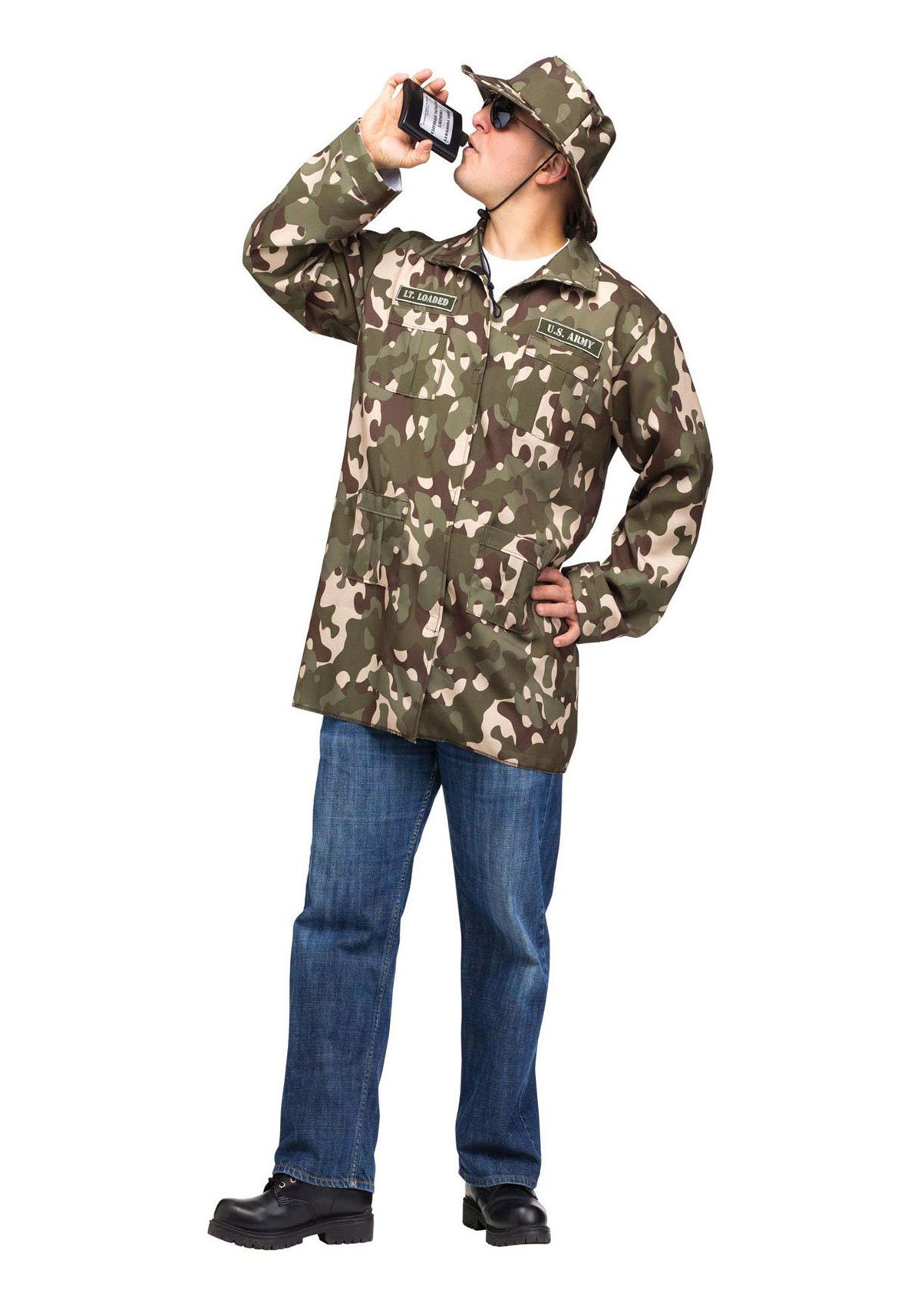 Fun World Mens Lt Loaded Adult Costume Green One-Size