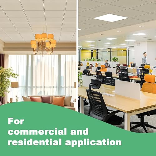 Miniatura 5 de Azulejos de techo profesionales impresos de 2 x 2 pies, panel de techo de PVC de 24 x 24 pulgadas, impermeable, lavable y resistente al fuego, PVC