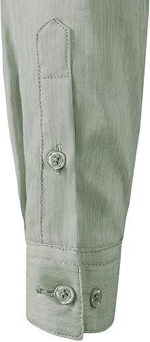 Miniatura 5 de Doublju - Camiseta básica de manga 34 con cuello de botón para mujer