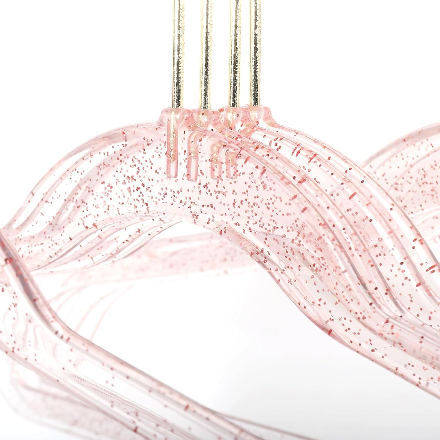 Baby Glitter Hanger 20 Pack,13.97" Kids Toddler Hangers for Closet, Pink Sparkling Plastic Baby Clothes Non-Slip Space Saving Hangers for Dress Up,Large Girl's Pink Hanger - Image 7