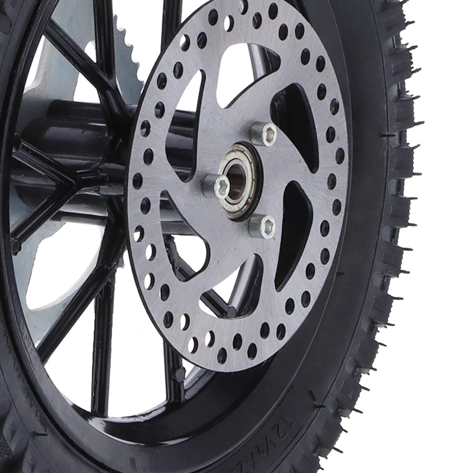 12,5x2,75 po Pneu de Roue Arrière, Antirouille Résistant à Corrosion Jante Métal Antidérapant Pneu Arrière Sans Chambre à Air pour Mini moto Tout TerrainCoolster 49 cc 2 tempsQG-50