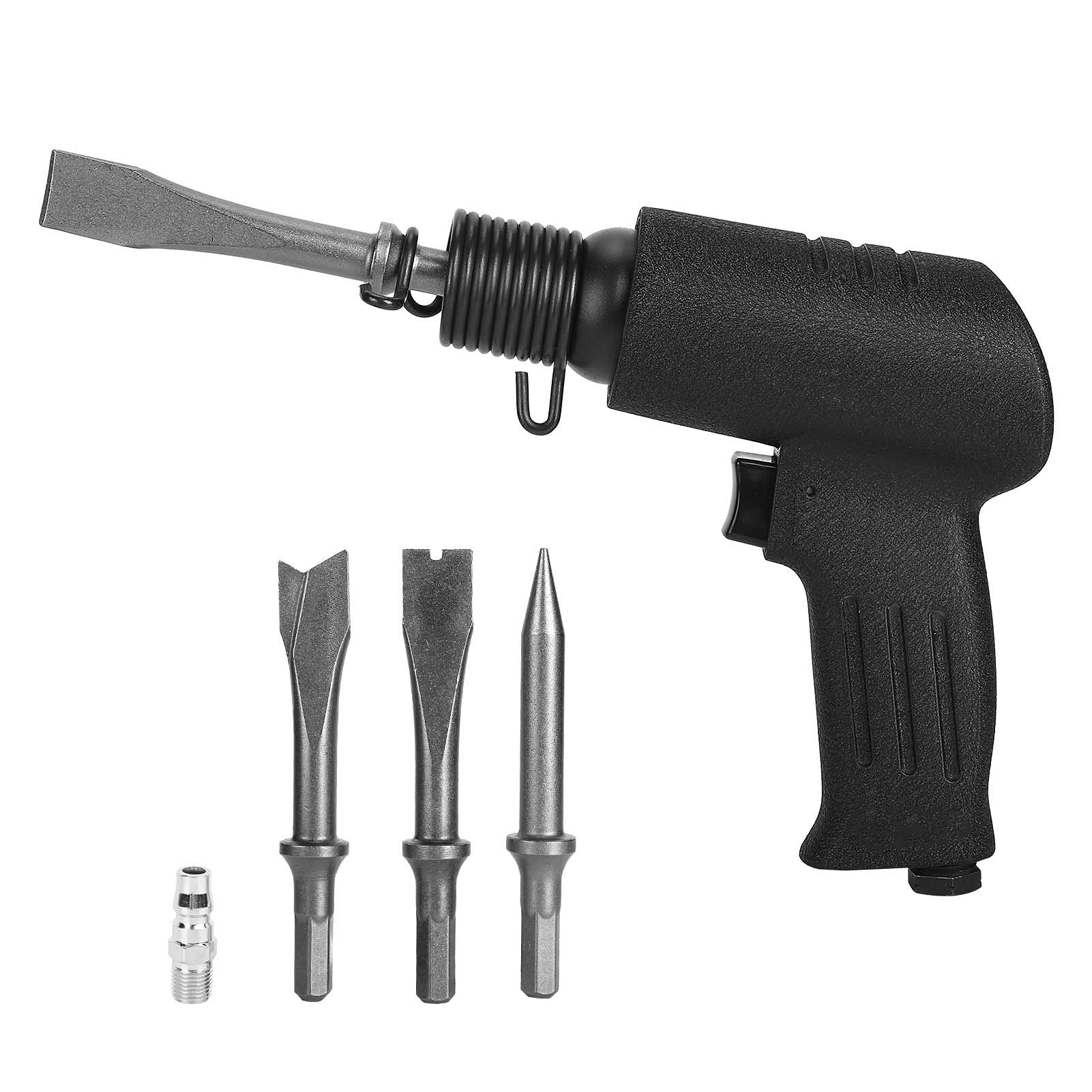 Cocoarm Luftmeißel, Pneumatischer Hammer aus Legiertem Stahl, 4200 BPM mit 4 Meißelköpfen, 67 Mm Hub, Zum Schneiden, Schlitzen, Schaufeln, Wand, Ziegel, Entgraten, Schnitzen (japanischer Stil)