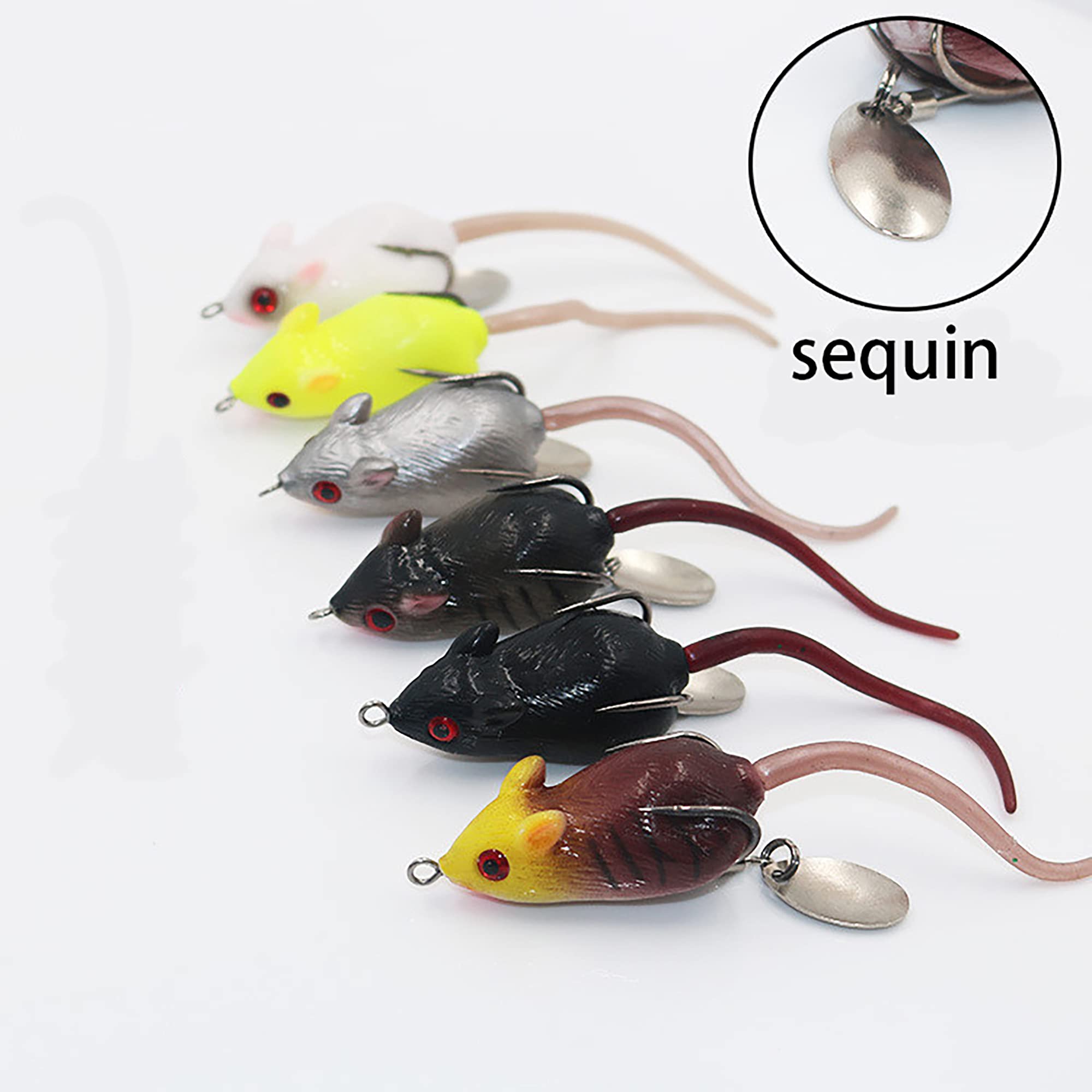 666 Mouse Rat Lures, 6pcs Realistic Topwater Lures, Bass Fishing Lures with 3D Eyes & Wagging Tail, Double Barb Hooks, Assorted Colors, 1.78IN 0.4OZ : Amazon.com.au: Sports, Fitness & Outdoors 666 Mouse Rat Lures, 6pcs Realistic Topwater Lures, Bass Fishing Lures with 3D Eyes & Wagging Tail, Double Barb Hooks, Assorted Colors, 1.78IN 0.4OZ : Amazon.com.au: Sports, Fitness & Outdoors