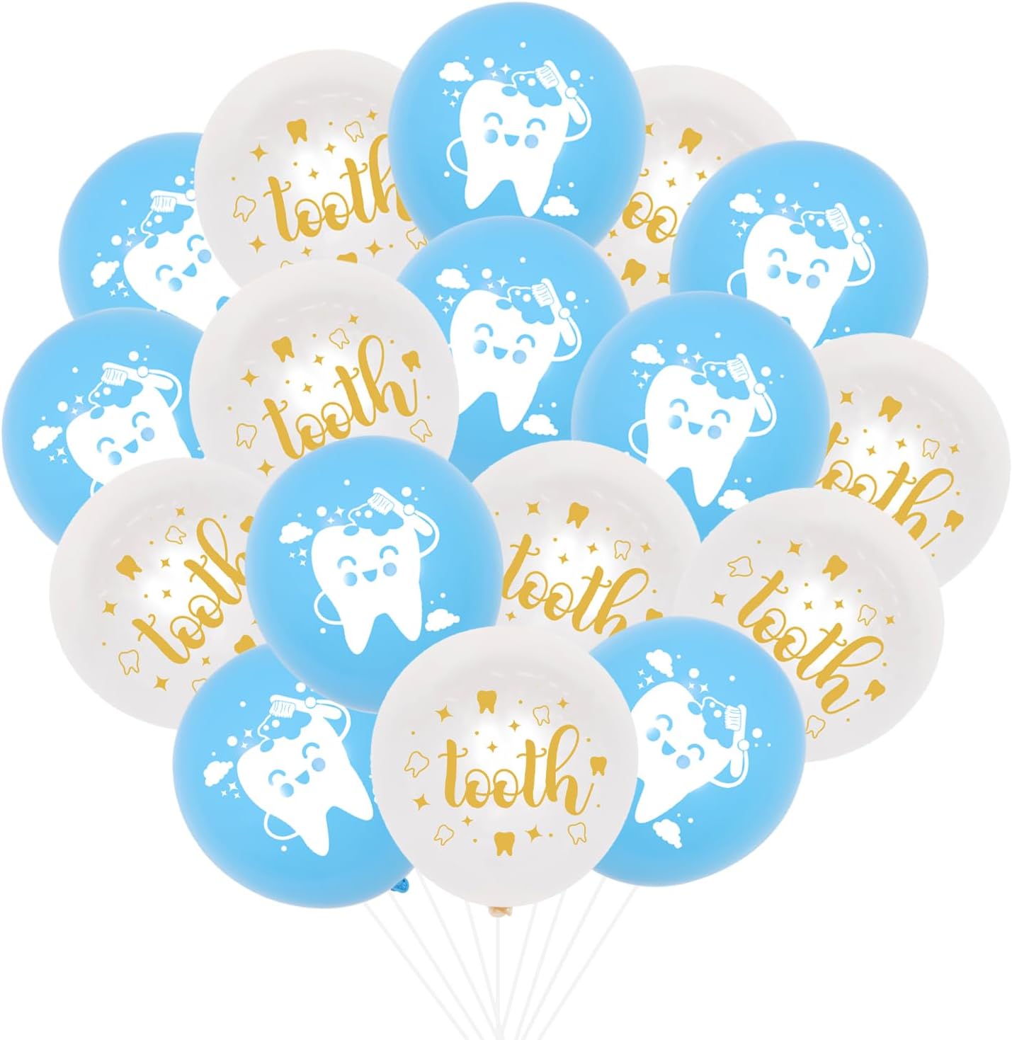 Tooth Party Balloons Blue Teeth Balloons Dentist Event