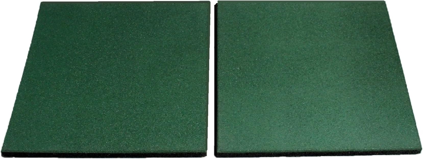 HIKS Green Rubber Indoor/Outdoor Safety Protection Matting/Mats/Tiles Play Area. Pack of 2, 50cm x 50cm, giving coverage of 1/2 m²