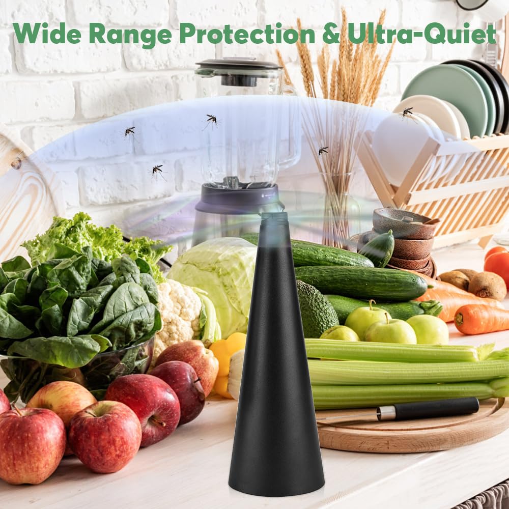 mizikuu 2 Stück USB Fliegenwedler, Mückenschutz Ventilator Tragbar Fliegenventilator Elektrisch Fly Repellent Fan zum Fliegen verscheuchen für Camping oder Restaurants