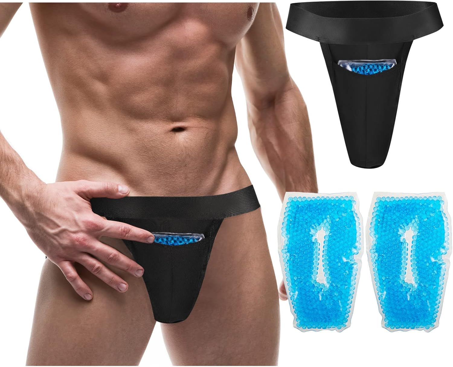 Janmercy 2 Pcs Vasectomy Underwear Vasectomy Jockstrap Vasectomy Briefs