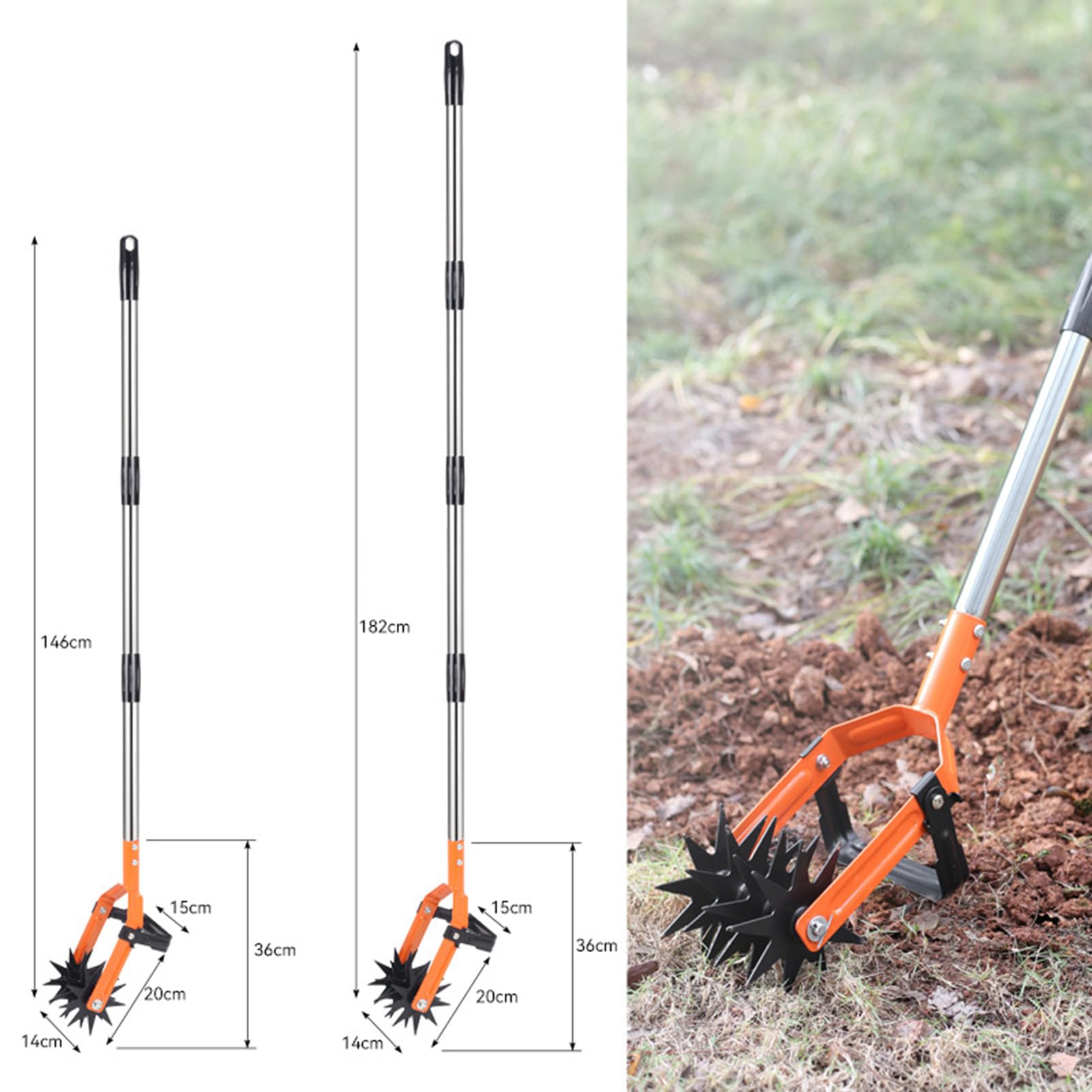 Marhynchus Coltivatore Manuale da Giardino, Sarchiatore Manuale con Denti