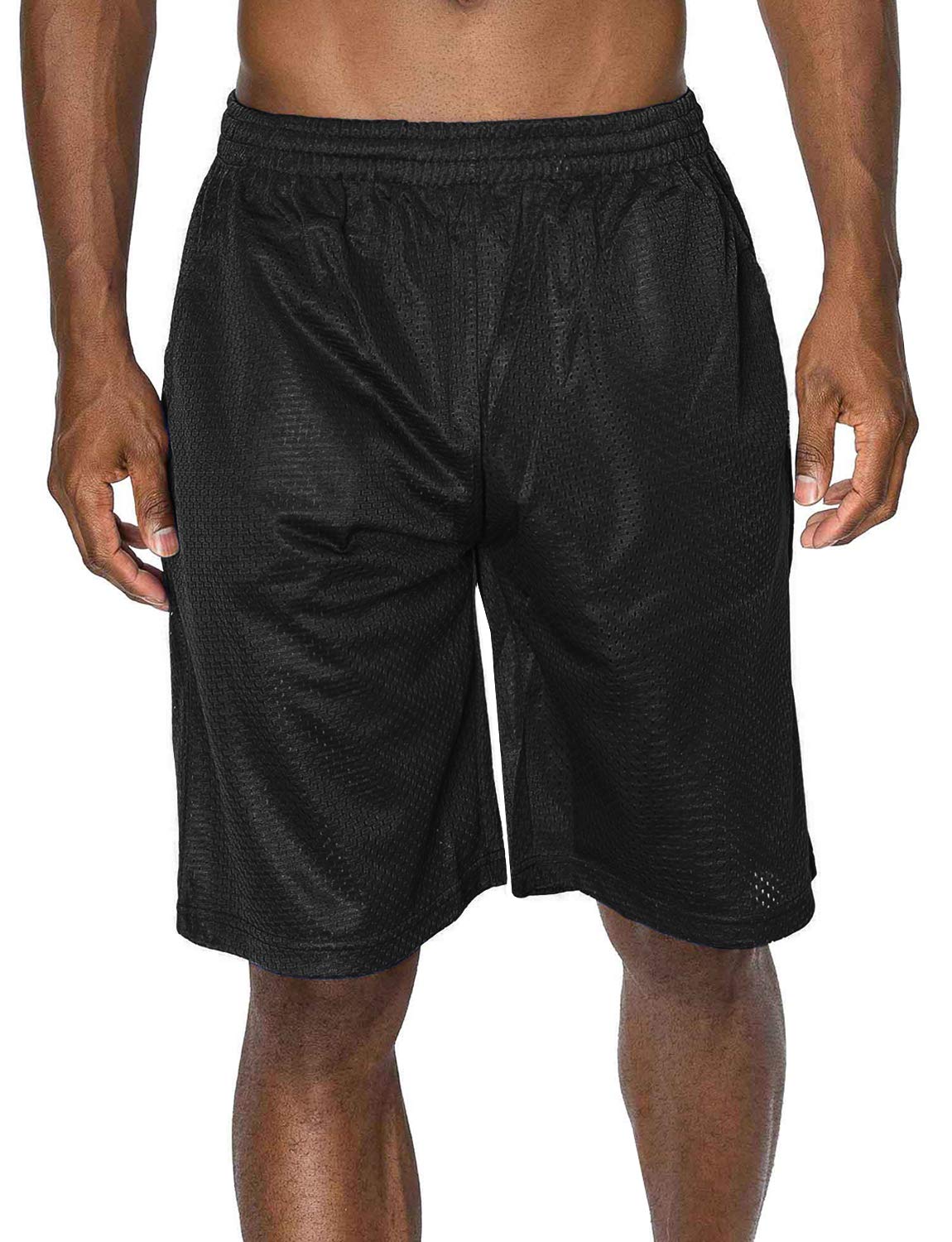NE PEOPLE Mens Solid Comfy Regular Fit Plain Mesh/Heavy Mesh Basketball Gym Shorts Short Pants S-7XL