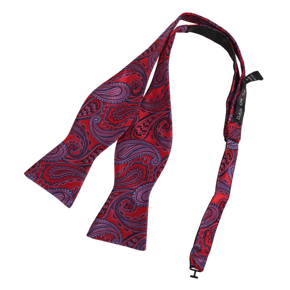 Dan Smith Pink Yellow Bowtie Men Microfibers Formal Self Tie Bowtie Self-Tied Bowtie Orange Red