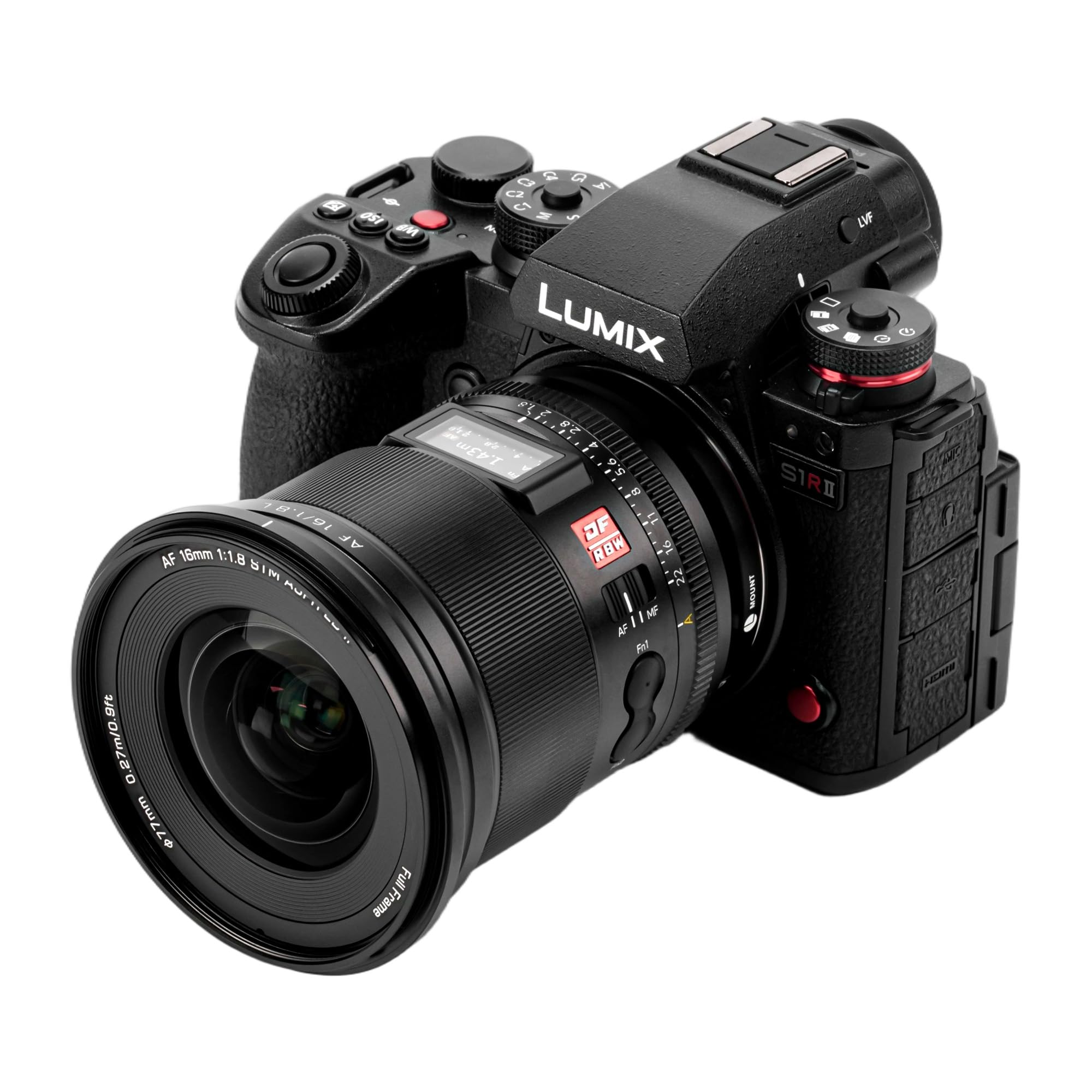 VILTROX 16mm F1.8 L Objektiv für L-Mount, Vollformat-Weitwinkelobjektiv mit großer Blende und LCD-Bildschirm für Panasonic LUMIX S5 II S1 S9 S1R II, kompatibel mit Lei ca SL2, Sigma FPL BF
