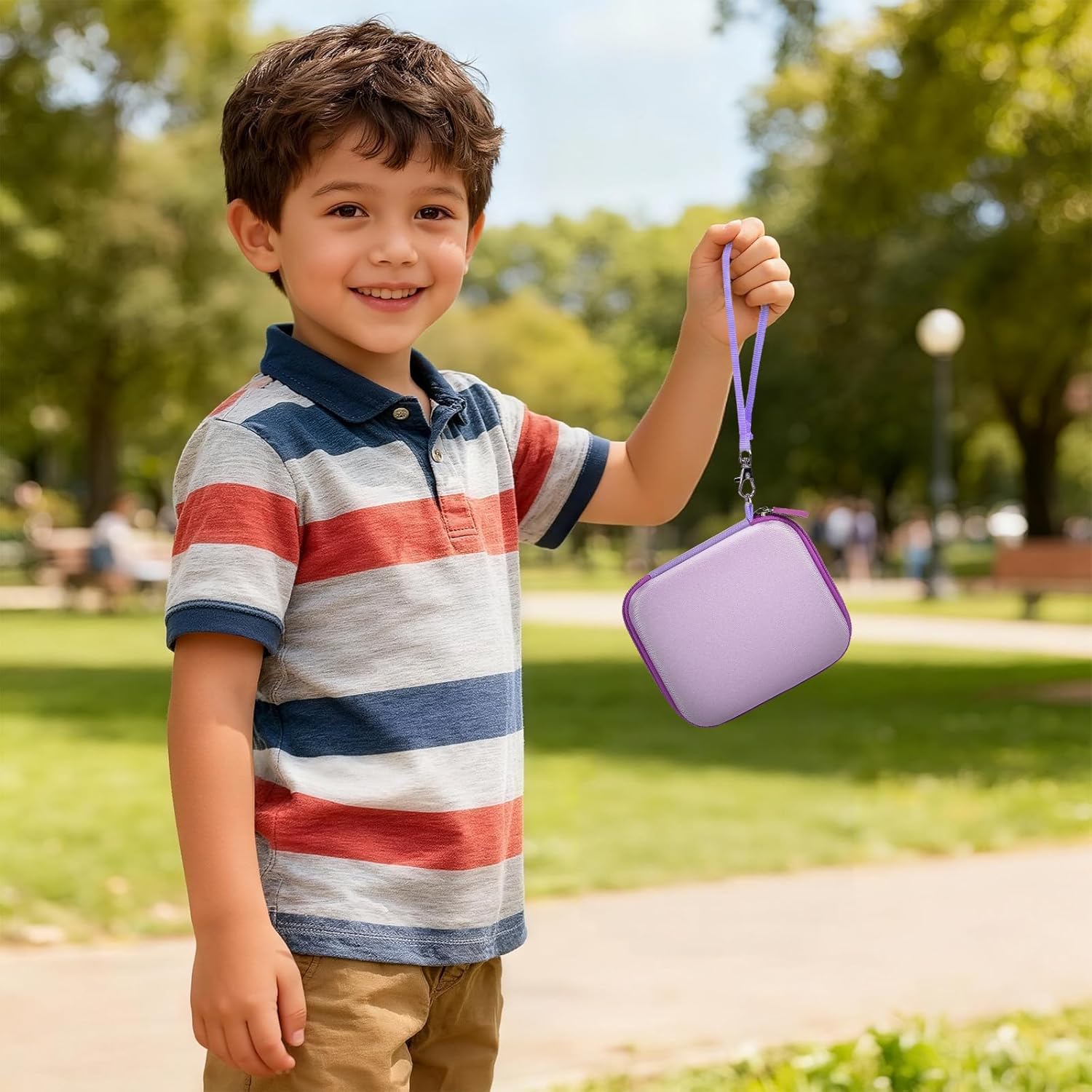 Kids Instant Print Camera Case with 3 Rolls Print Paper for Dylanto for Cimizi for Gofunly for HiMont for TIATUA for ESOXOFFORE for DUDUDRAGON for GKTZ for ETIKEZ Digital Video Bag (Box Only) Purple - Image 6