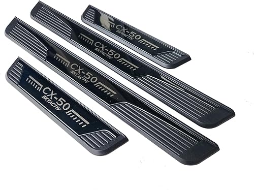 Miniatura 3 de GZBFTDH Accesorios protectores de umbral de puerta para Mazda CX50 2024 2023 2022 2025, CX-50, placas de protección de entrada de puerta con acabado
