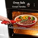 GIPP 11PCS Pots and Pans Set Non Stick,Nonstick Cookware Set Detachable Handle,Ceramic Pots for Cooking Non Stick with Removable Handle, RV Cookware Set, Red Black Gradien
