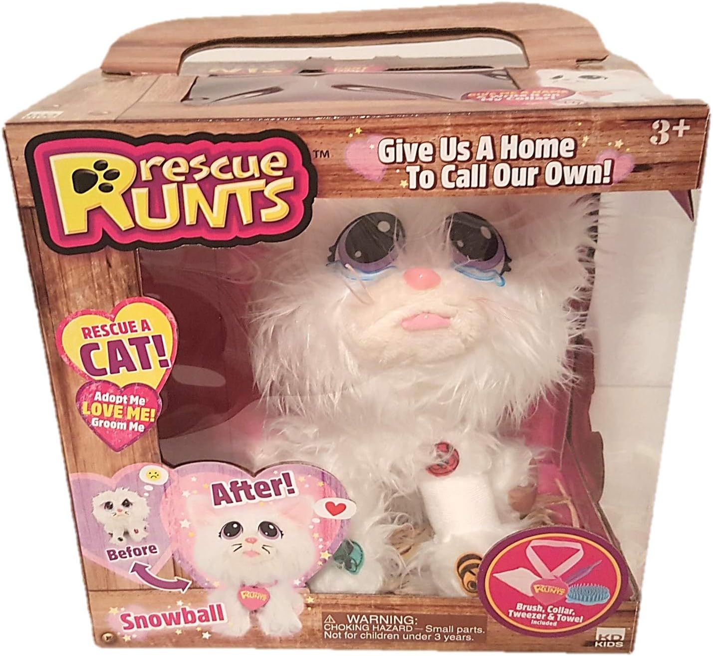 Rescue Runts Snowball Plush - White