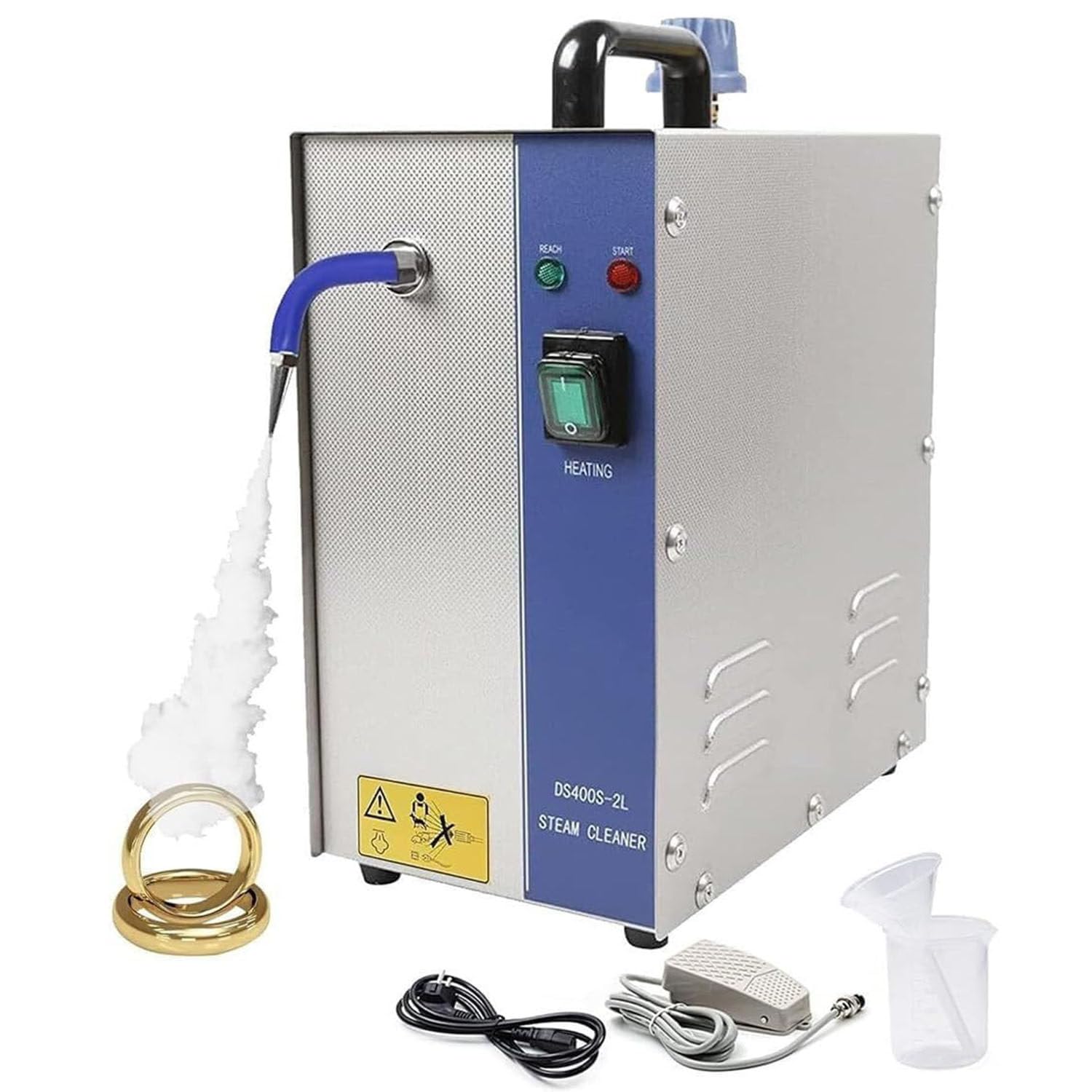 Limpiador De Joyas a Vapor, 2l/4l, para Oro Y Plata, 4kg De Presión De Vapor, Herramienta Eléctrica Comercial para Limpieza De Gemas, Limpiador De Joyas 2L