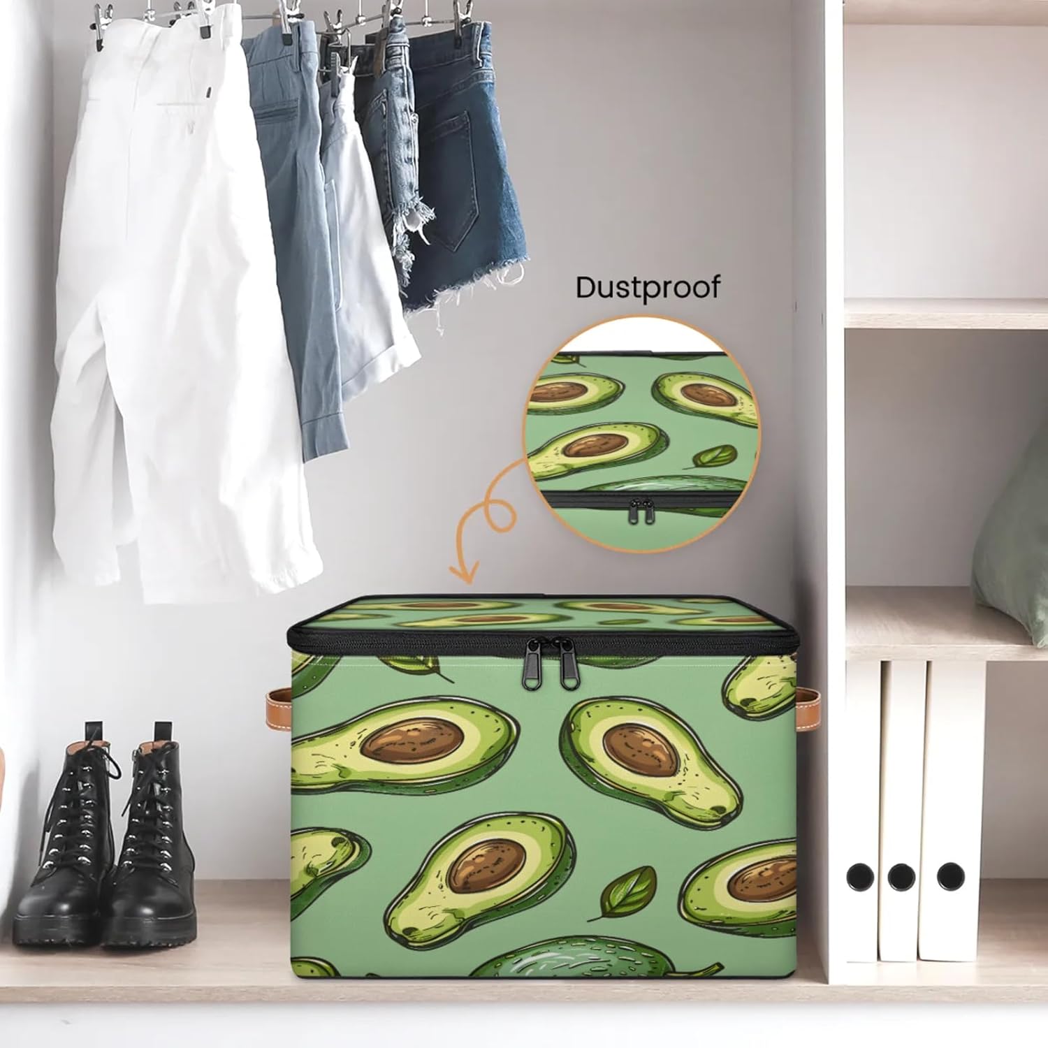 2-Pack Storage bins with lids - 26 quart organizer bins - Collapsible fabric storage bins with sturdy handles and double zipper tops - Versatile for home, toys, dorm rooms