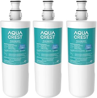 AQUA CREST 3US-AF01 Under Sink Water Filter, Replacement for Standard Filtrete® 3US-AF01, 3US-AS01, Aqua-Pure AP Easy C-CS-FF, WHCF-SRC, WHCF-SUFC, WHCF-SUF, NSF/ANSI 42 Certified, Pack of 3