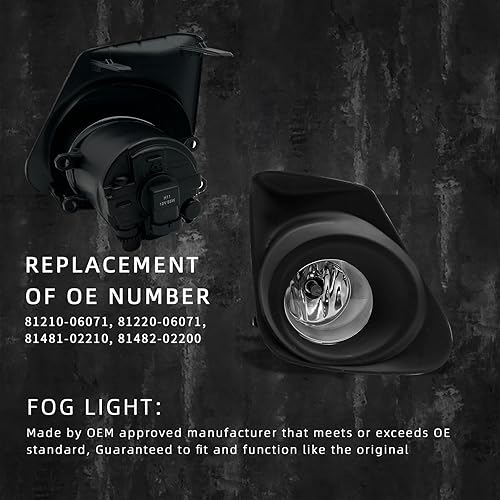 Miniatura 10 de Faros antiniebla LED OEM compatibles con Camry SE XSE 2021 2022 2023 2024 solamente, incluye (2) lámparas antiniebla LED, cubiertas de bisel negro