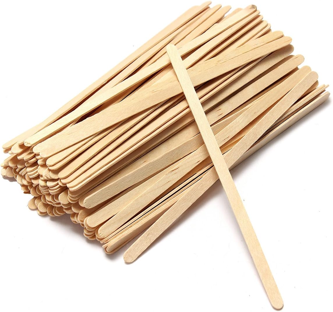 LEXPON Disposable Coffee Wooden Stir Stick Tea Stir Sticks Pack of 100