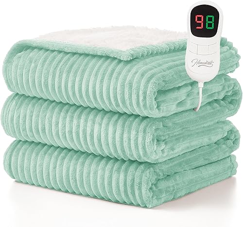 Vista 161 de Homemate Manta térmica eléctrica de 50 x 60 pulgadas, manta térmica de 1/2/4/6/8 horas de apagado automático, 10 niveles de calor, protección contra