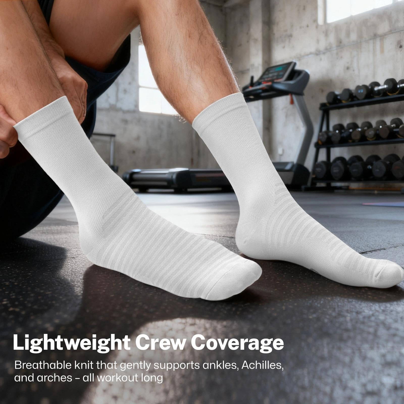 Calcetines atléticos para hombres y mujeres (6 pares), calcetines de compresión para correr, ciclismo, golf, trabajo