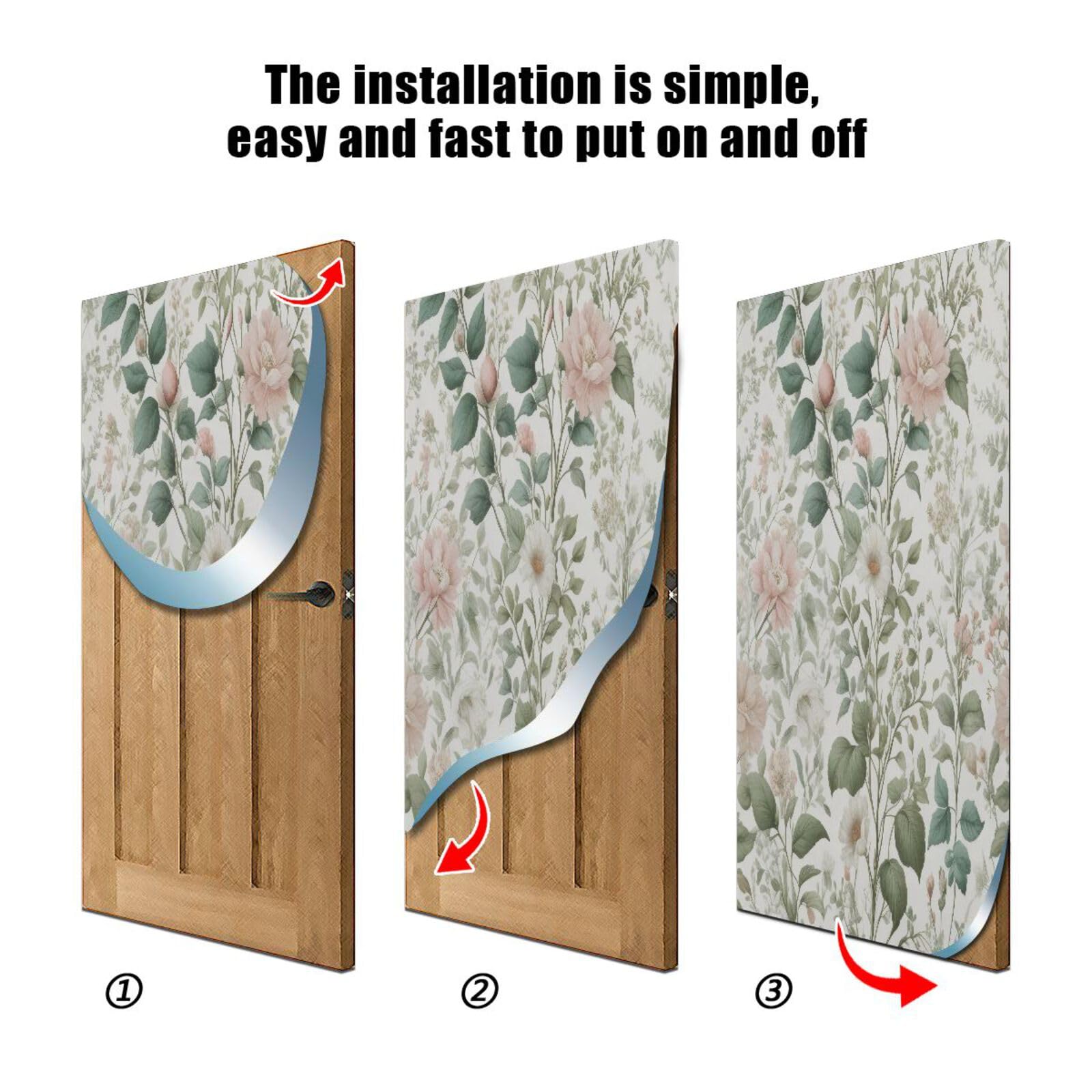 FLildon Jungle Leaves Door Cover Decoration, Party Accessory Porch Decor for Festive Ornament Room Door Covers 36 x 98 Inch