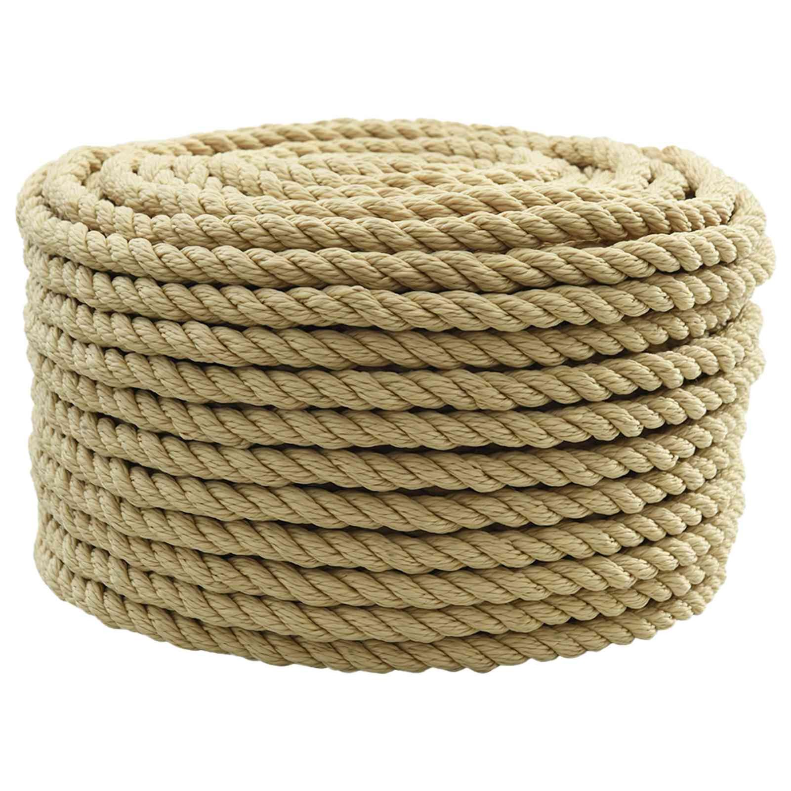Bootsseil 50 m 1,6 cm Natur PP – robust, schwimmfähig, wetterfest | Robustes Polypropylen-Seil, schwimmfähig, UV- und witterungsbeständig, für Boot, Camping & Ladungssicherung