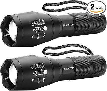 GRACETOP Flashlight Handheld Adjustable Emergency Image