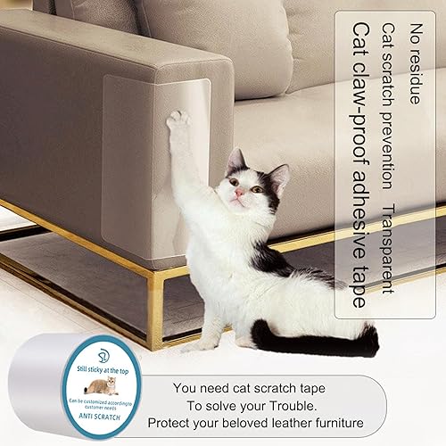 Miniatura 7 de Protectores de muebles antiarañazos para gatos, protectores de sofá de goma para sofá de esquina, protectores de gato, cinta de garra de gato,