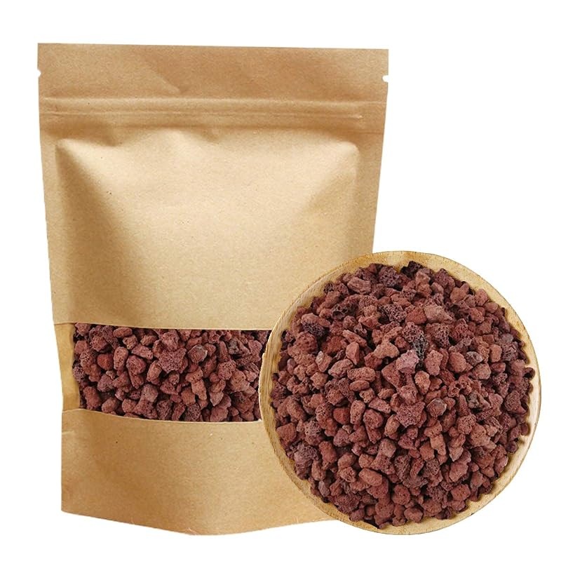 Pedra de Lava Vermelha para Bonsai, Suculentas, Cactos e Plantas de Terrário TOYPOPOR — 1 kg