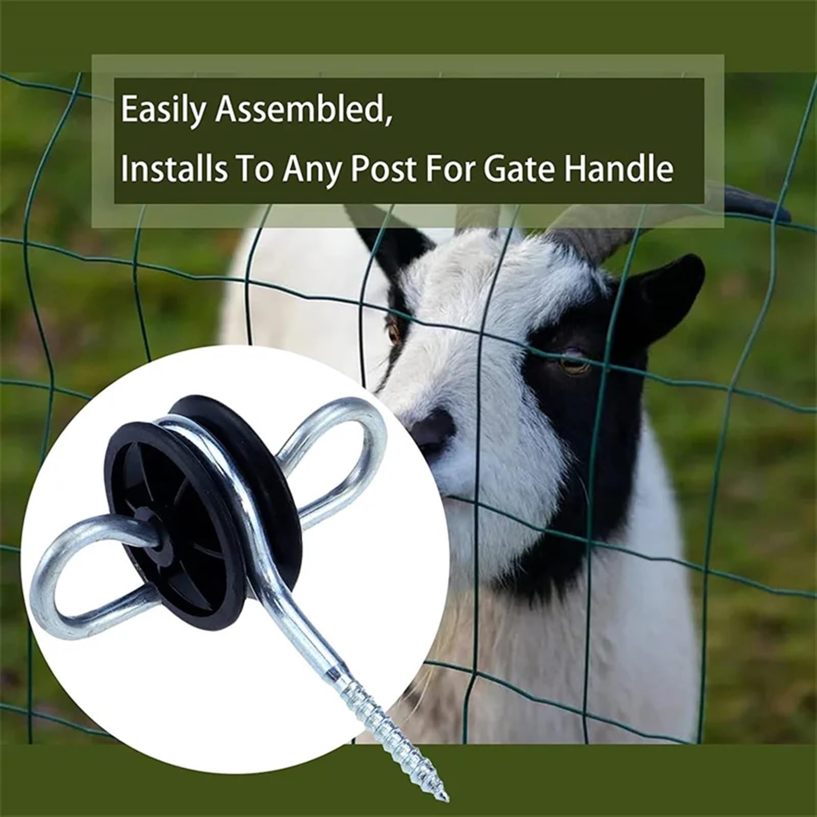 12 pz Isolanti for Recinzione Elettrica Maniglia del Cancello di Ancoraggio In Fattoria Bovini Pulcino Cane Animale Bestiame Recinto Elettrico Filo Isolante
