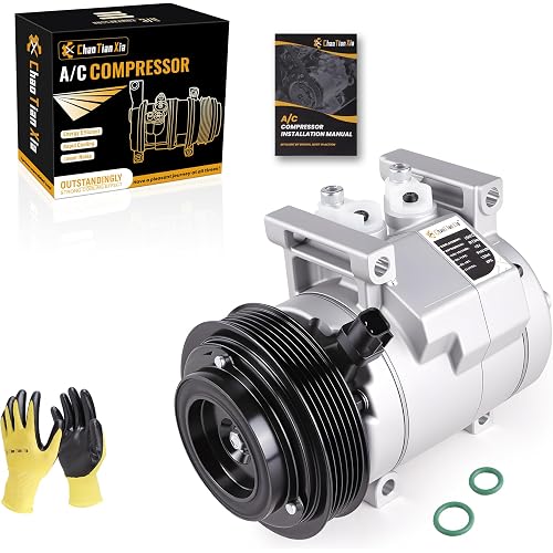 A/C Compressor with Clutch Compatible with Jeep Grand Cherokee 2011-2016 & Chrysler 300 2011-2013 & Dodge Charger 2011-2013, Durango 2011-2015, Challenger 2011-2014 3.6L