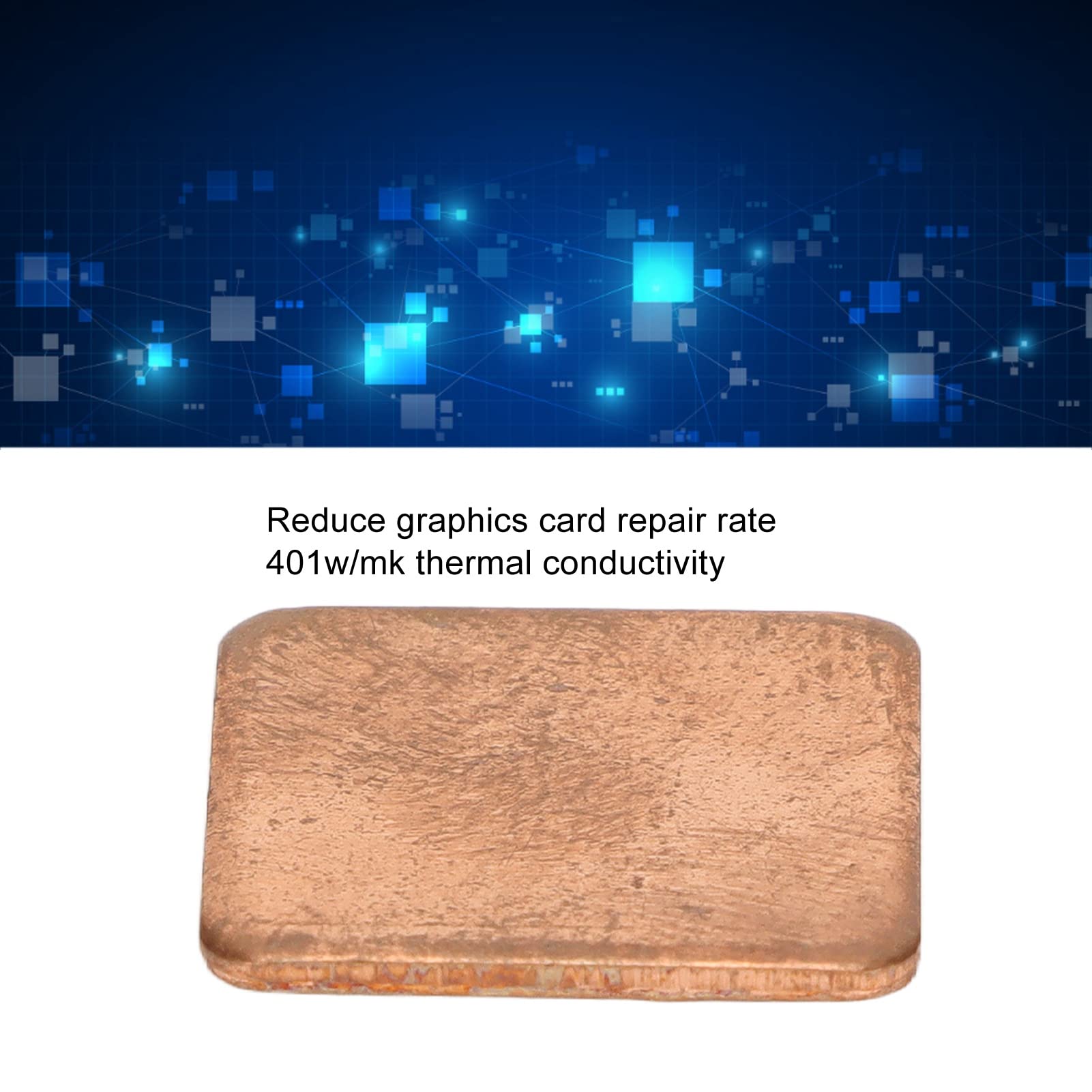 100 Pezzi Kit Termico per Cuscinetti in Rame, Dissipatore di Calore in Rame 401w/mk per Desktop, Chip IC per Laptop, Schede Grafiche, CPU, VGA, RAM, VRAM, PS5, SSD M.2(15 * 15 * 1,8 mm)