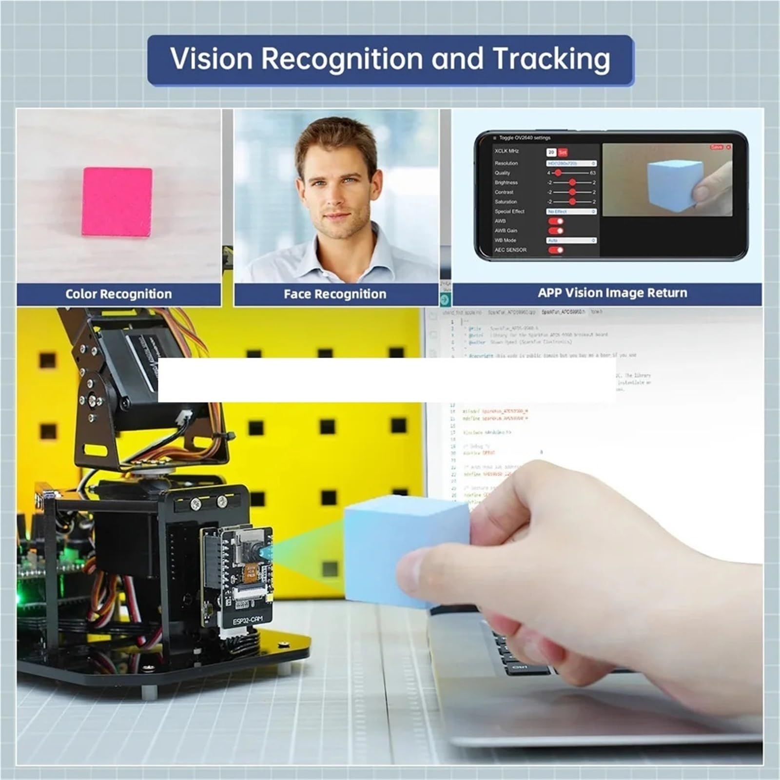 Ramię robota MiniArm AI z cyfrowymi serwami obsługującymi rozszerzenie czujnika Programowanie Arduino na otwartym kodzie źródłowym(RED)
