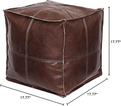 Miniatura 2 de Louis Donné Puf taburete otomano, funda otomana cuadrada súper suave sin relleno, pufs de almacenamiento para sala de estar, balcón, dormitorio (sin