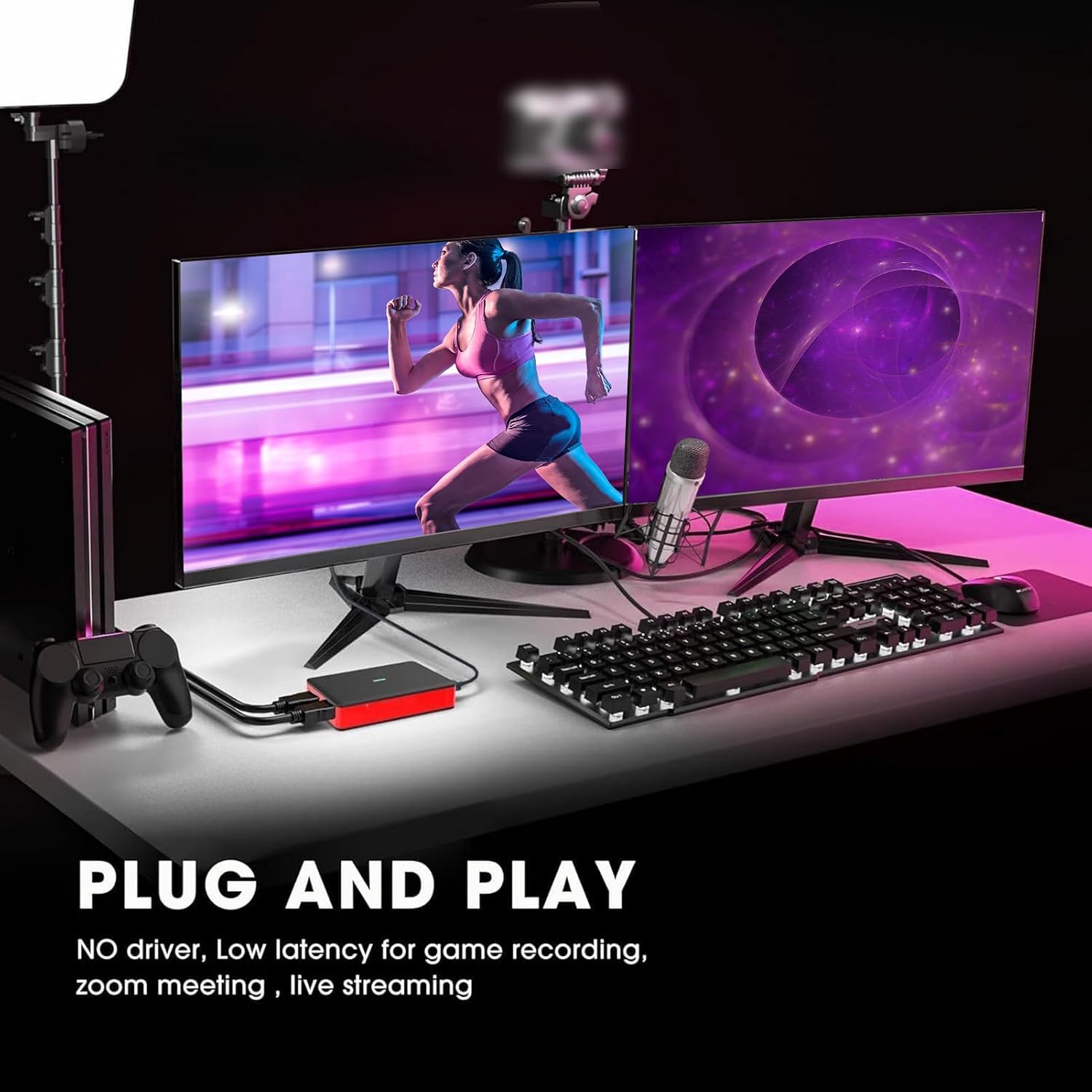 Yoidesu 4K HDMI Video Capture Card, USB 3.0 High Frame Rate 3.5mm & TRS Dual Audio Input Plug and Play Multi Resolution for Gaming Streaming Camera Recording PC Console