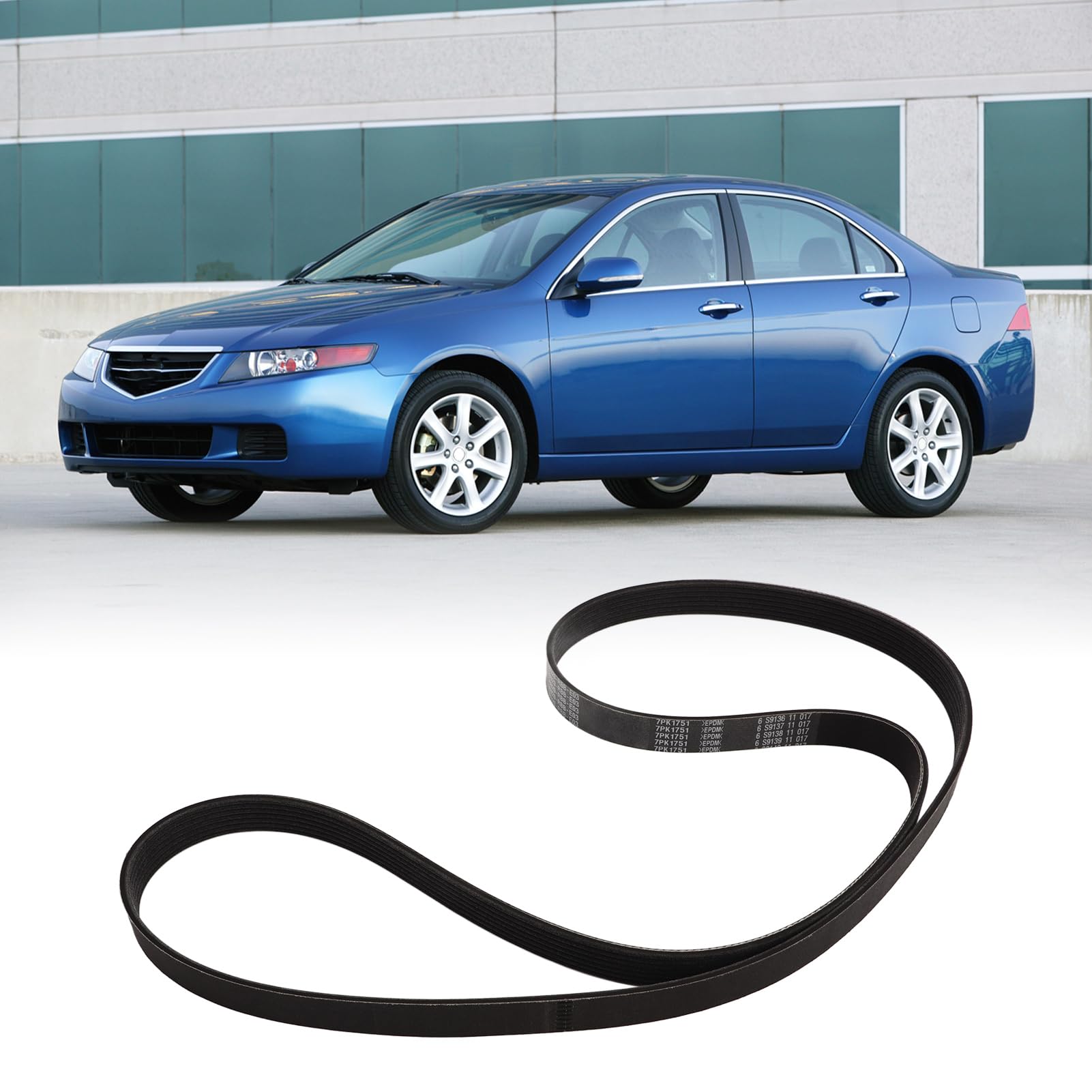 Correa de Transmisión Serpentina para Automóvil para TSX 2004-2008 | Reemplazo de la Correa Serpentina del Motor Resistente Al Estiramiento
