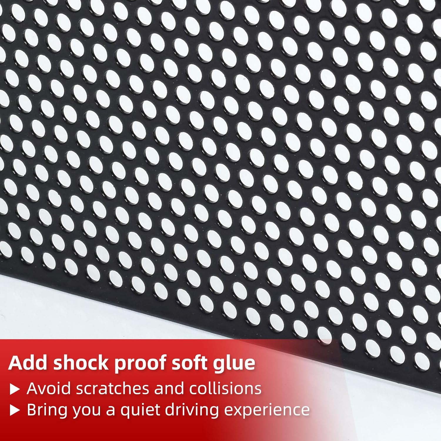AggAuto Grill Mesh Insert Compatible With Jeep Wrangler JL & Jeep Gladiator 2019-2024, Black Aluminum Alloy Metal Front Grille Inserts Fit for Wrangler Accessories, Round Hole